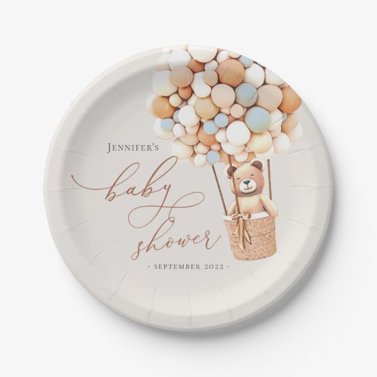 We kunnen wachten. Bord baby shower papier (Voorkant)