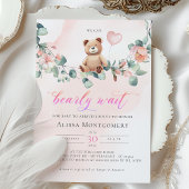 We kunnen wachten. Girl Baby shower Invitation Kaart