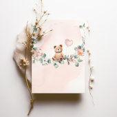 We kunnen wachten. Girl Baby shower Invitation Kaart