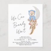 We kunnen wachten op Baby Boy Couples Shower (Voorkant)