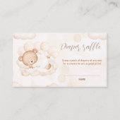 We kunnen wachten op Baby shower Diaper Raffle Informatiekaartje (Voorkant)