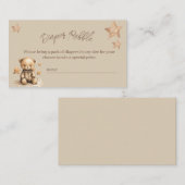 We kunnen wachten op Baby shower Diaper Raffle Informatiekaartje (Voorkant / Achterkant)