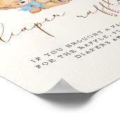 We kunnen wachten op Baby shower Diaper Raffle Poster (Hoek)