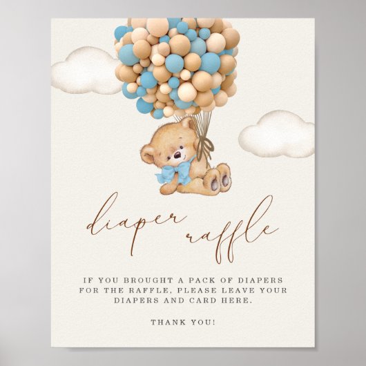 We kunnen wachten op Baby shower Diaper Raffle Poster (Voorkant)