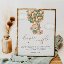 We kunnen wachten op Baby shower Diaper Raffle