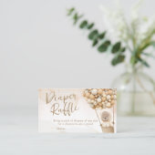 We kunnen wachten op Baby shower Diaper Raffle Visitekaartje (Staand voorkant)