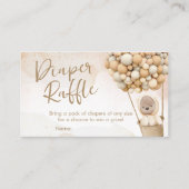 We kunnen wachten op Baby shower Diaper Raffle Visitekaartje (Voorkant)