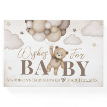 We kunnen wachten op Baby shower Guest Book