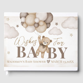 We kunnen wachten op Baby shower Guest Book Gastenboek