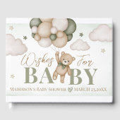 We kunnen wachten op Baby shower Guest Book Gastenboek (Voorkant)