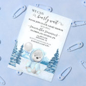 We kunnen wachten op Baby shower kerstwinter Kaart
