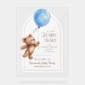 We kunnen wachten op Baby shower Welkom Acryl Bord (Voorkant)