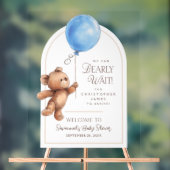 We kunnen wachten op Baby shower Welkom Acryl Bord (Neutraal)