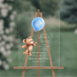We kunnen wachten op Baby shower Welkom Acryl Bord