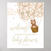 We kunnen wachten op Baby shower welkomstteken Poster (Voorkant)