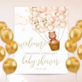 We kunnen wachten op Baby shower welkomstteken Poster