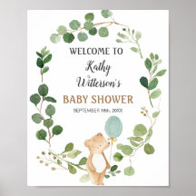 We kunnen wachten op Baby shower welkomstteken