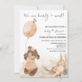 We kunnen wachten op ballon Waterverf Peach Boho Kaart (Voorkant)