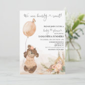 We kunnen wachten op ballon Waterverf Peach Boho Kaart (Staand voorkant)