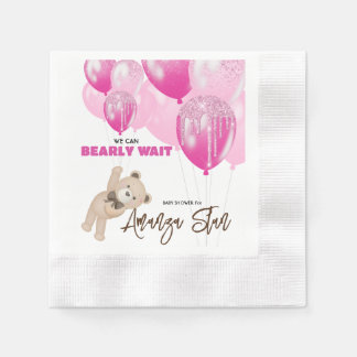 We kunnen wachten op ballons Teddy Bear Baby showe Servet