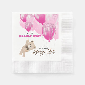 We kunnen wachten op ballons Teddy Bear Baby showe Servet