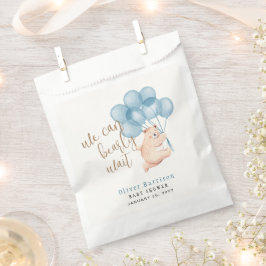 We kunnen wachten op Beer Baby shower Bedankzakje