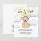 We kunnen wachten op een geel ballonBaby shower. (Voorkant / Achterkant)