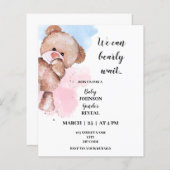 We kunnen wachten op gender onthullen uitnodiging (Voorkant / Achterkant)