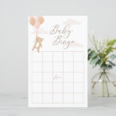We kunnen wachten op Girl Baby shower Bingo Game (Staand voorkant)