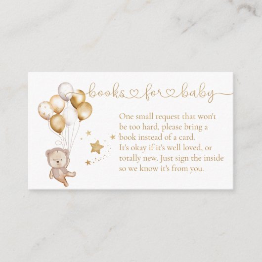 We kunnen wachten op Gold Balloons Beer Book Reque Informatiekaartje (Voorkant)