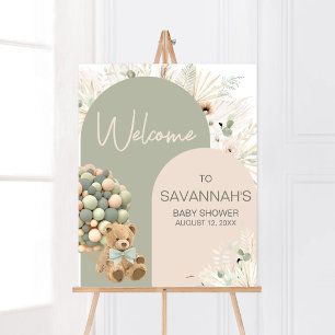 We kunnen wachten op groen Baby shower Welkom Poster