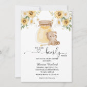 We kunnen wachten op het Baby shower honingBeer Kaart (Voorkant)