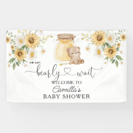 We kunnen wachten op het Baby shower honingBeer Spandoek