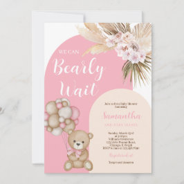 We kunnen wachten op het Baby shower van Girl. Kaart