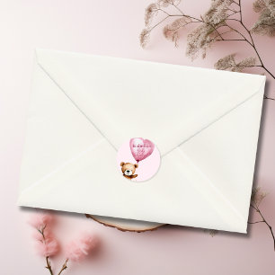 We kunnen wachten op het Baby shower van Girl. Ronde Sticker