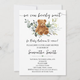 We kunnen wachten op het Baby shower van Greenery  Kaart