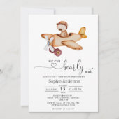 We kunnen wachten op het vliegvliegtuig Teddy Bear Kaart (Voorkant)