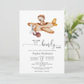 We kunnen wachten op het vliegvliegtuig Teddy Bear Kaart (Staand voorkant)