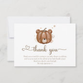 We kunnen wachten op kleine pompoenBeer Bedankkaart (Voorkant)