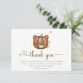 We kunnen wachten op kleine pompoenBeer Bedankkaart (Staand voorkant)