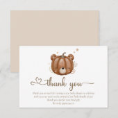 We kunnen wachten op kleine pompoenBeer Bedankkaart (Voorkant / Achterkant)