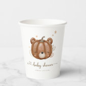 We kunnen wachten op kleine pompoenBeer Papieren Bekers (Voorkant)