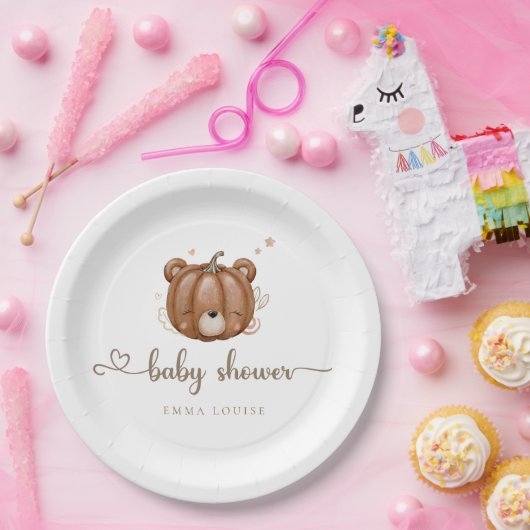 We kunnen wachten op kleine pompoenBeer Papieren Bordje (Feest)