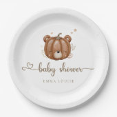 We kunnen wachten op kleine pompoenBeer Papieren Bordje (Voorkant)