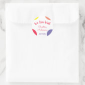 We kunnen wachten op kleurrijk regenboog streep Ba Ronde Sticker (Tas)