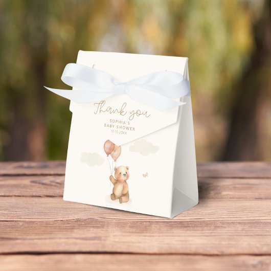 We kunnen wachten op neutraal Baby shower Bedankdoosjes