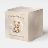 We kunnen wachten op neutraal Baby shower Bedankdoosjes (Voorkant Zijde)