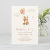 We kunnen wachten op neutraal Baby shower Kaart (Staand voorkant)