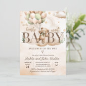 We kunnen wachten op neutraal Teddy Bear Baby show Kaart (Staand voorkant)