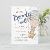 We kunnen wachten op neutraal Teddy Bear Baby show Kaart (Staand voorkant)